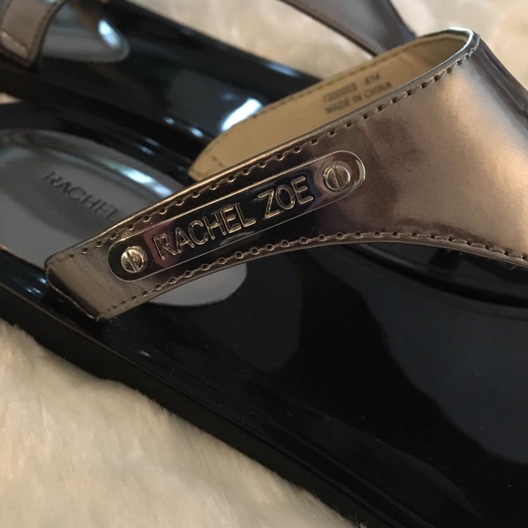 RARE RACHEL ZOE GUNMETAL METALLIC “CAMI” SANDALS - Picture 8 of 10